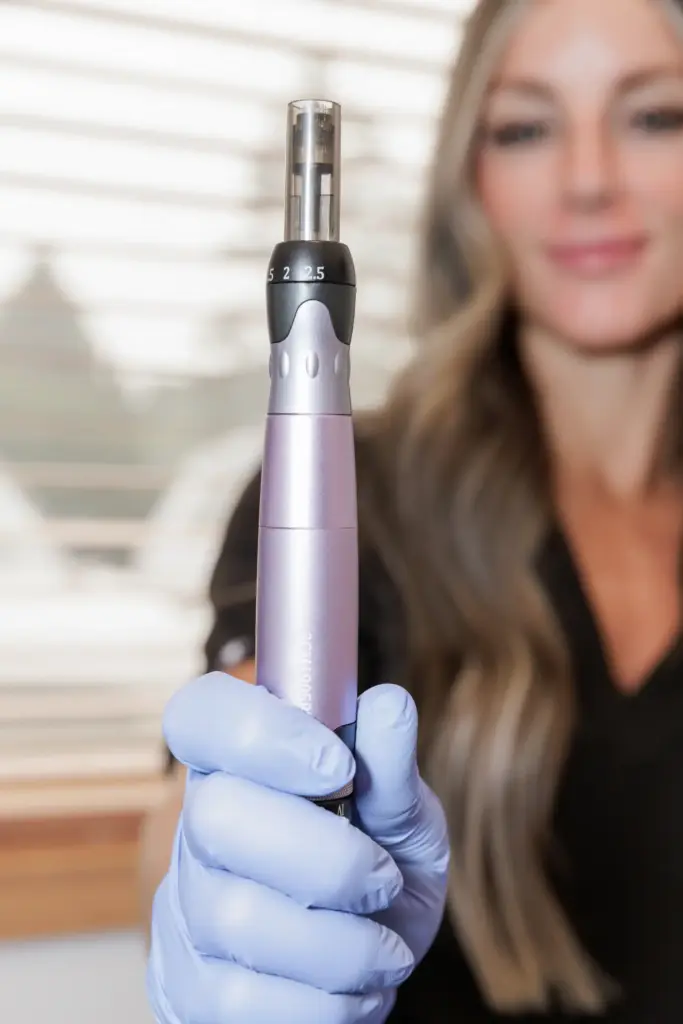 PRF microneedling procedure image at The Aesthetic Center, North Dakota