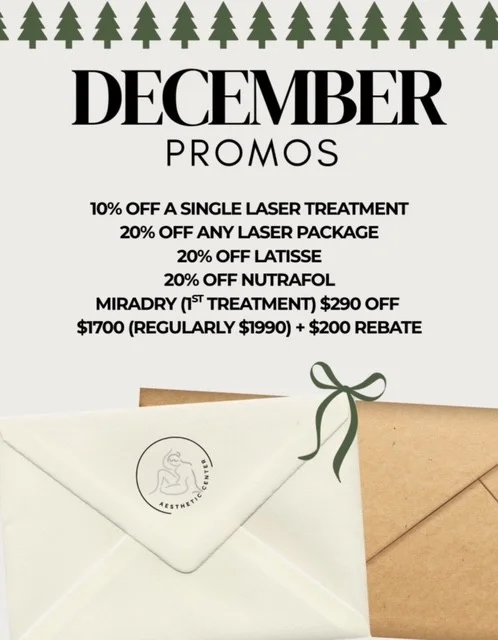 December specials promotion at The Aesthetic Center
