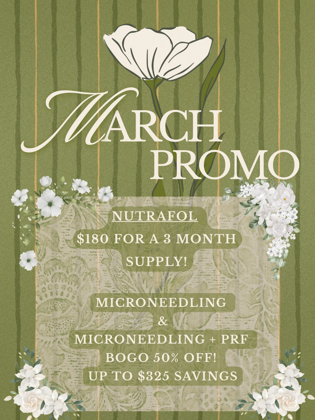 The Aesthetic Center March Monthly Specials and Treatment Promotions