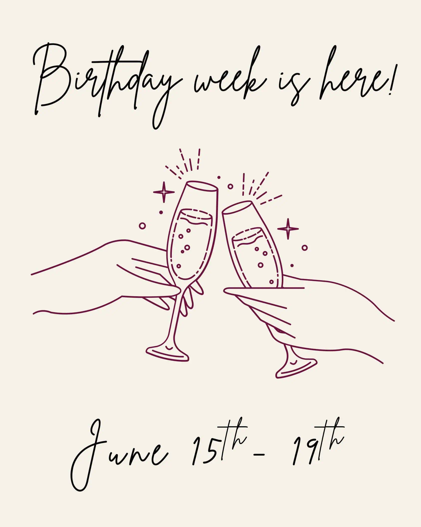 Birthday Week promotion at The Aesthetic Center