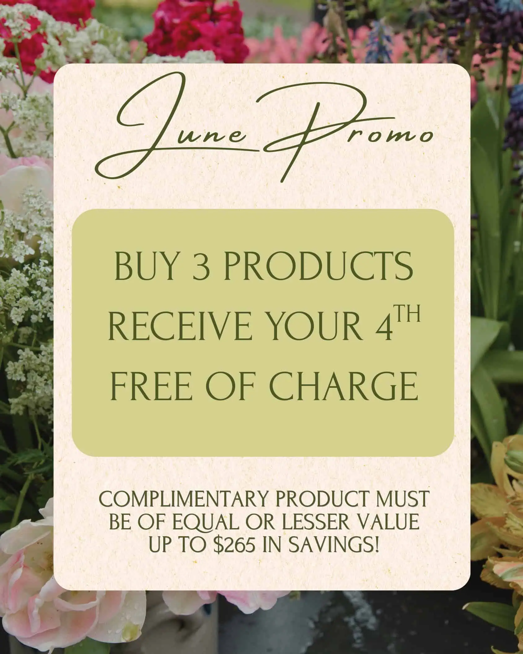 June Promo | Buy 3 products and receive your 4th free of charge | The Aesthetic center